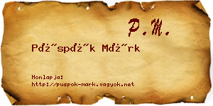 Püspök Márk névjegykártya